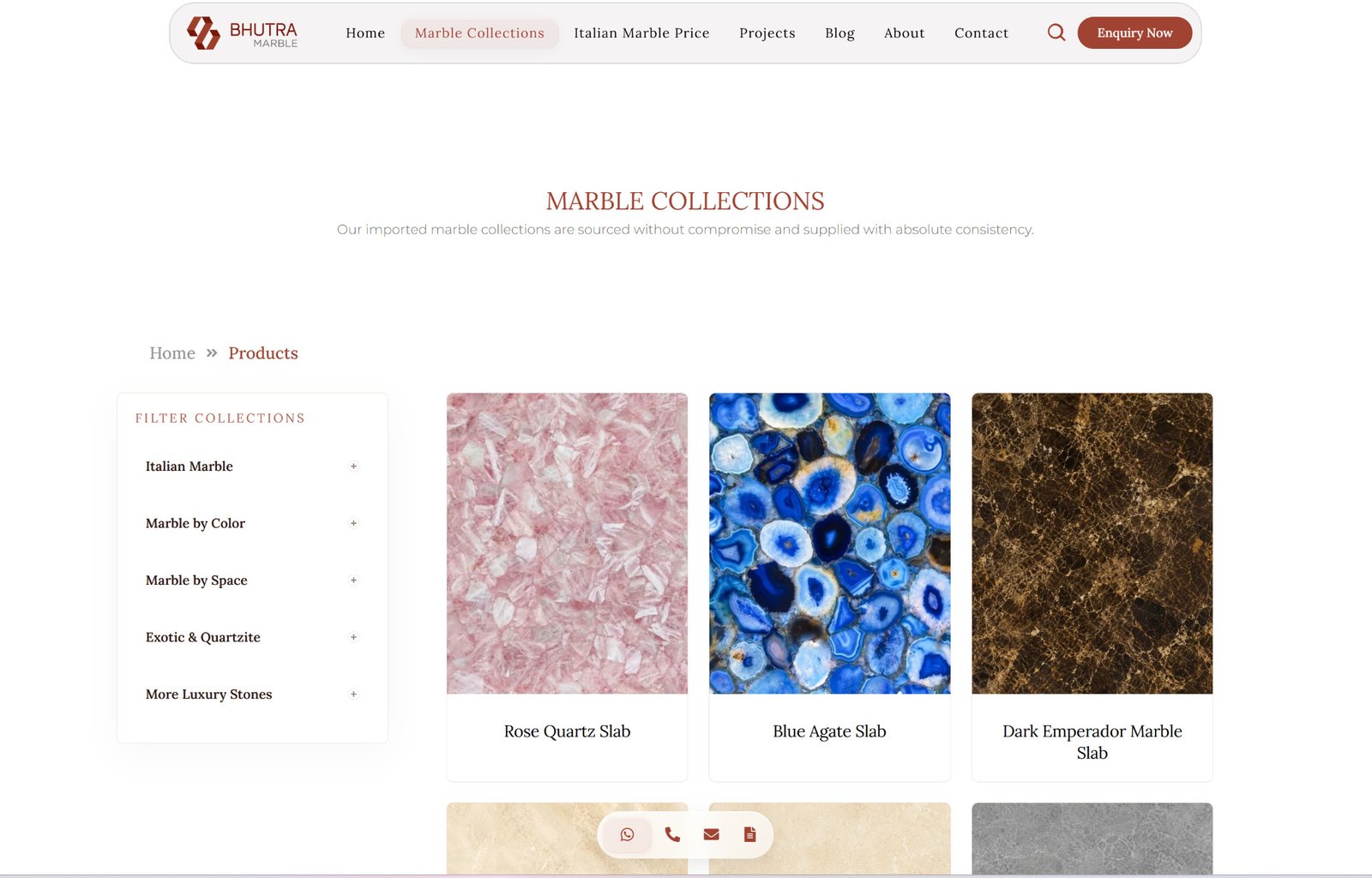 Bhutra Marble website case study preview